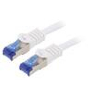 Patch cord S/FTP 6a lanko Cu LSZH bílá 1,5m 26AWG -20÷75°C