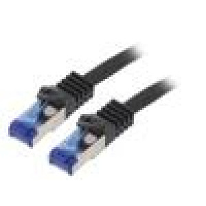 Patch cord S/FTP 6a lanko Cu LSZH černá 1,5m 26AWG -20÷75°C