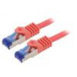 Patch cord S/FTP 6a lanko Cu LSZH červená 1,5m 26AWG