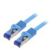 Patch cord S/FTP 6a lanko Cu LSZH modrá 1,5m 26AWG -20÷75°C