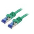 Patch cord S/FTP 6a lanko Cu LSZH zelená 2m 26AWG -20÷75°C