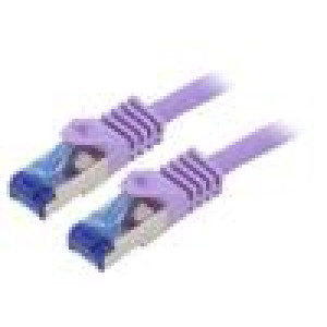 Patch cord S/FTP 6a lanko Cu LSZH fialová 2m 26AWG -20÷75°C