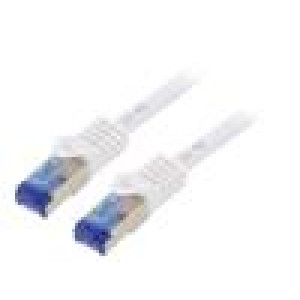 Patch cord S/FTP 6a lanko Cu LSZH bílá 3m 26AWG -20÷75°C