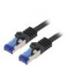 Patch cord S/FTP 6a lanko Cu LSZH černá 3m 26AWG -20÷75°C