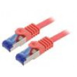 Patch cord S/FTP 6a lanko Cu LSZH červená 3m 26AWG -20÷75°C