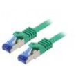 Patch cord S/FTP 6a lanko Cu LSZH zelená 3m 26AWG -20÷75°C