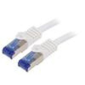 Patch cord S/FTP 6a lanko Cu LSZH bílá 5m 26AWG -20÷75°C