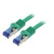 Patch cord S/FTP 6a lanko Cu LSZH zelená 5m 26AWG -20÷75°C