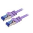 Patch cord S/FTP 6a lanko Cu LSZH fialová 5m 26AWG -20÷75°C