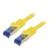 Patch cord S/FTP 6a lanko Cu LSZH žlutá 10m 26AWG -20÷75°C