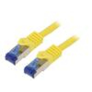 Patch cord S/FTP 6a lanko Cu LSZH žlutá 10m 26AWG -20÷75°C