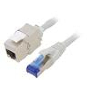 Prodlužka RJ45 S/FTP 6a lanko Cu LSZH šedá 3m 26AWG