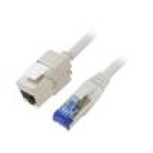 Prodlužka RJ45 S/FTP 6a lanko Cu LSZH šedá 5m 26AWG