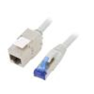 Prodlužka RJ45 S/FTP 6a lanko Cu LSZH šedá 20m 26AWG