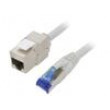 Prodlužka RJ45 S/FTP 6a lanko Cu LSZH šedá 25m 26AWG