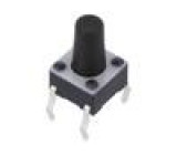 Mikrospínač TACT SPST-NO pol: 2 0,05A/12VDC THT 1,57N 6x6x4mm