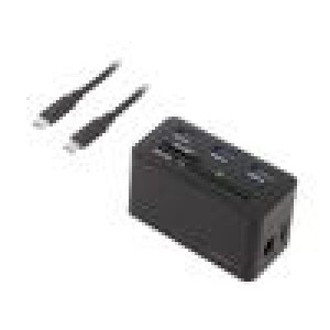 Dokovací stanice USB 3.2 0,6m černá Standard: Power Delivery