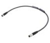 Kabel: pro snímače/automatizaci přímý 0,3m 60VAC 4A -25÷90°C