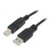 Kabel USB 2.0 USB A vidlice,USB B vidlice niklovaný 0,91m