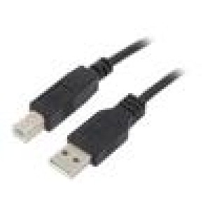 Kabel USB 2.0 USB A vidlice,USB B vidlice niklovaný 0,91m