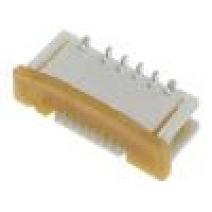 Konektor FFC/FPC, rozteč 0,5mm, přímý, SMD, ZIF, 8 pinů