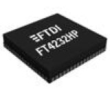 FT4232HPQ-TRAY IC: rozhraní I2C,MPSSE,SPI,UART,USB C Hi-Speed 3÷3,6VDC QFN64