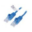 Patch cord U/UTP 5e lanko Cu PVC modrá 0,5m