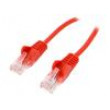 Patch cord U/UTP 5e lanko Cu PVC červená 0,5m