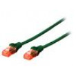 Patch cord U/UTP 5e lanko CCA PVC zelená 1,5m 26AWG