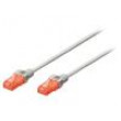 Patch cord U/UTP 5e lanko CCA PVC šedá 2m 26AWG