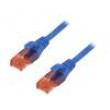 Patch cord U/UTP 6 lanko CCA PVC modrá 3m 26AWG