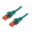 Patch cord U/UTP 6 lanko CCA PVC zelená 5m 26AWG