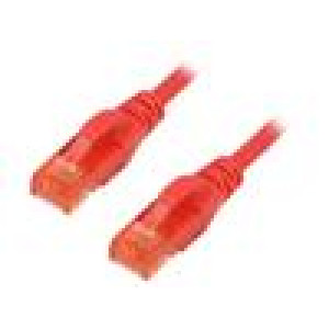 Patch cord U/UTP 6 lanko CCA PVC červená 7m 26AWG