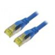 Patch cord S/FTP 6a lanko Cu LSZH modrá 1m 26AWG