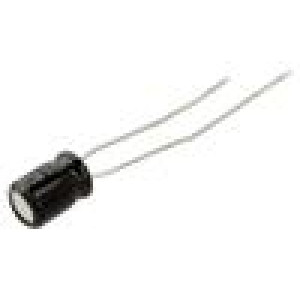 Kondenzátor: elektrolytický THT 22uF 25VDC Ø5x7mm ±20% 1000h