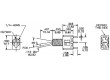 Páčkový přepínač do plošného spoje 3 polohy ON-OFF-ON 3pin