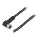 Připojovací kabel M8 PIN: 4 úhlový 5m zástrčka 30VAC 4A IP69K