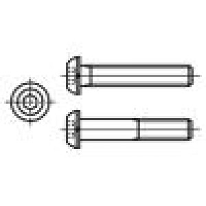 Šroub M2x4 Hlava: kulatá imbus HEX 1,3mm ocel černěné