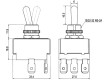 Přepínač páčkový 2 polohy 3PST-NO ON-OFF 10A/250VAC -25-70°C