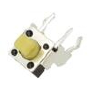 Mikrospínač TACT SPST-NO pol: 2 0,05A/12VDC THT 2,45N 6,35mm