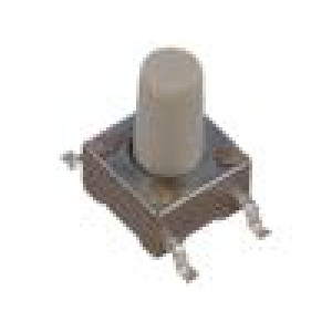 Mikrospínač TACT SPST-NO pol: 2 0,05A/12VDC SMT 2,55N 6x6x4mm