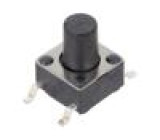 Mikrospínač TACT SPST-NO pol: 2 0,05A/12VDC SMT 1,57N 6x6x4mm