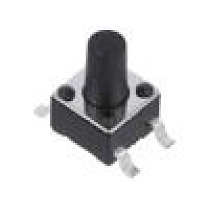 Mikrospínač TACT SPST-NO pol: 2 0,05A/12VDC SMT 1,57N 7mm