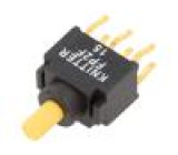 FP2F Přepínač: tlačítkový pol: 2 DPDT 0,4A/28VDC ON-(ON) Podsv: není