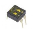 Přepínač: DIP-SWITCH OFF-ON 0,025A/24VDC pol: 2 -40÷85°C 50mΩ