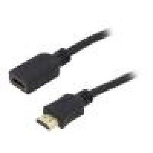 Kabel HDMI 2.0 HDMI zásuvka,HDMI vidlice 4,5m černá 30AWG