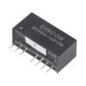 EC3SA-12S12N Měnič: DC/DC 3W Uvst: 9÷18V Uvýst: 12VDC Ivýst: 0÷250mA SIP8