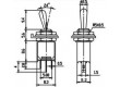 Páčkový přepínač subminiaturní 3 polohy ON-OFF-ON 1,5A