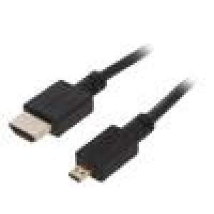 Kabel HDMI 2.0 HDMI micro zástrčka,HDMI vidlice 1,8m černá