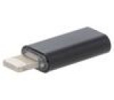 Adaptér vidlice Apple Lightning,USB C zásuvka Barva: černá